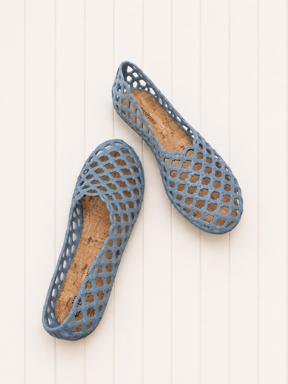 Blue Jelly Woven Ballet Flats - Women Jelly Shoes